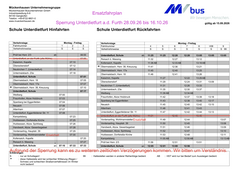 Busfahrplan für die Grundschule Unterdietfurt vom 28.09. bis 16.10.2026