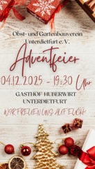 Adventsfeier des Obst- und Gartenbauvereins Unterdietfurt am 04.12.2025