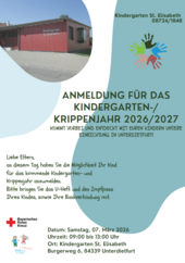 Kindergarten-Anmeldung am 7. März 2026